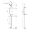 Afbeelding van P+E Sluitplaat voor projectsloten met dag- en nachtschoot DIN links 235x25mm rvs geborsteld