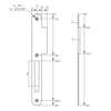 Afbeelding van P+E Sluitplaat voor projectsloten met nachtschoot DIN links 235x25mm rvs geborsteld