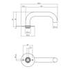 Afbeelding van P+E Gatdeel deurkruk U-model op ronde rozet 9mm stift rvs geborsteld