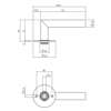 Afbeelding van P+E Gatdeel deurkruk L-model haaks 9mm stift rvs geborsteld