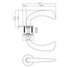 Afbeelding van P+E Deurkruk 'Erick' op ronde rozet 8mm stift rvs geborsteld