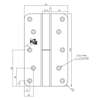 Afbeelding van P+E Kogelstift paumelle SKG3 hout/hout 160mm DIN links rvs geborsteld