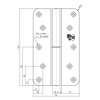Afbeelding van P+E Kogelstift paumelle SKG3 hout/hout 160mm DIN rechts rvs geborsteld