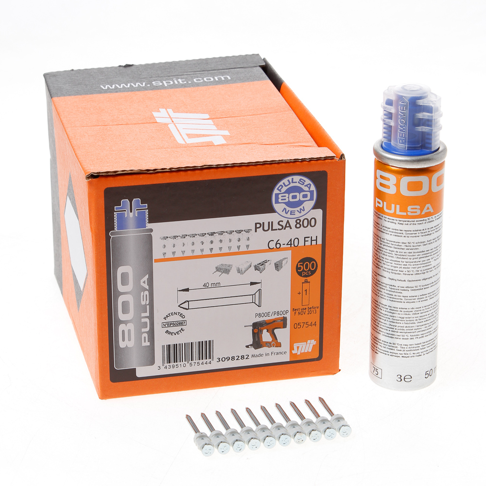 Chiodi A Gas CLAVOS C6 40mm - Per Cemento, Confezione Da 500 Con 1 Cartuccia P800 - Foto 11