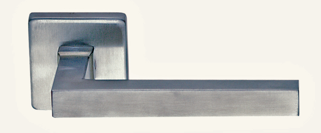 Deurkruk Alba RVS, krukstel op vierkant rozet 52mm