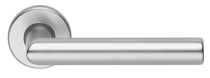 Deurkruk Dublino aluminium, krukstel op rond rozet 50mm