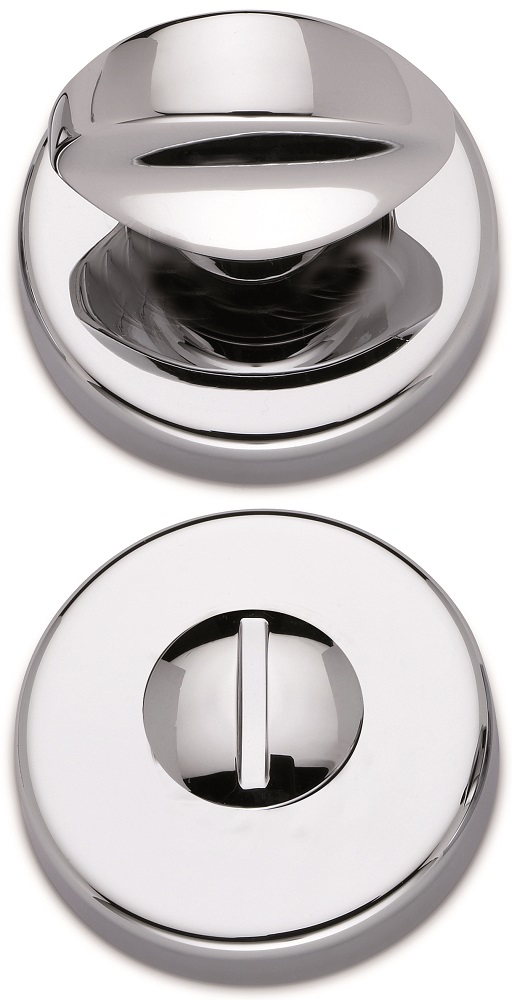 WC garnituur glans nikkel 50mm rond