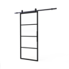 Afbeelding van DIY-schuifdeur Cubo zwart inclusief transparant glas, afmeting deur 2350x980x28mm + zwart ophangsysteem type Basic Top