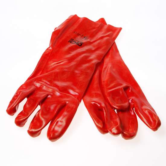 Afbeelding van Handschoen ocean PVC rood 35cm maat XL(10)