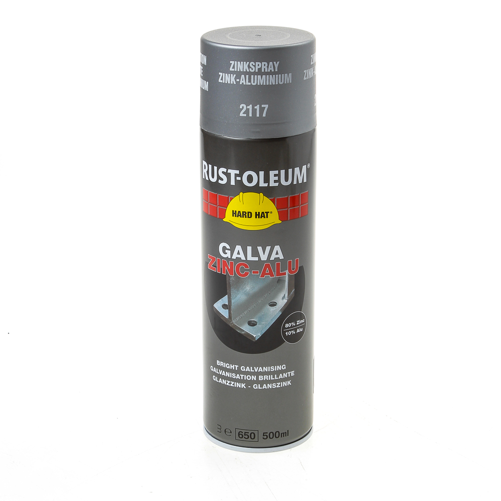 RustOleum Hard Hat zinkprimers galva zinc aluminium 500ml Bouwsales.nl