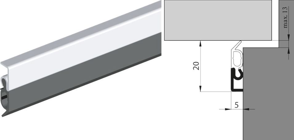 Tochtprofiel opb.Kel-ro xl 300cm-