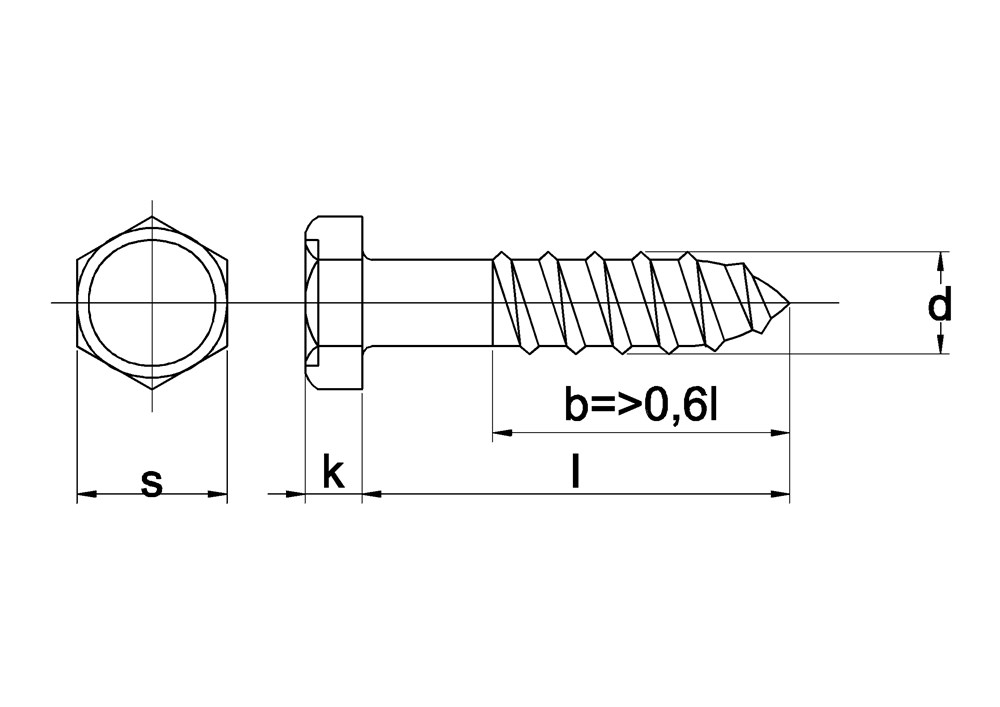 Houtdraadbout RVS A2 7 x 90mm