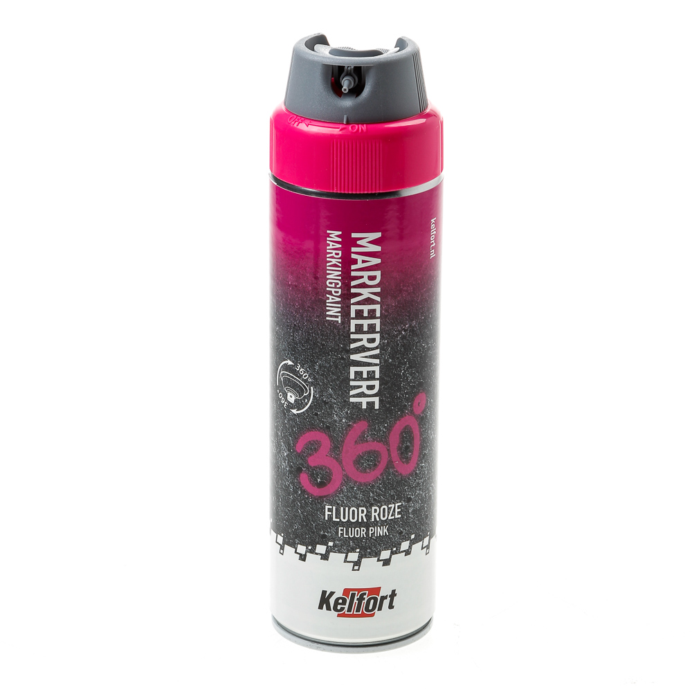 Markeerverf spuitbus fluor roze 500ml