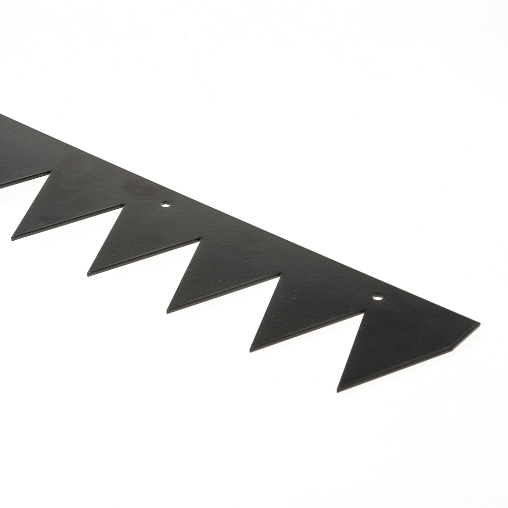 SecuMax anti-klimstrip, vlak, van staal, kleur zwart, lengte 1000mm, hoogte 85mm