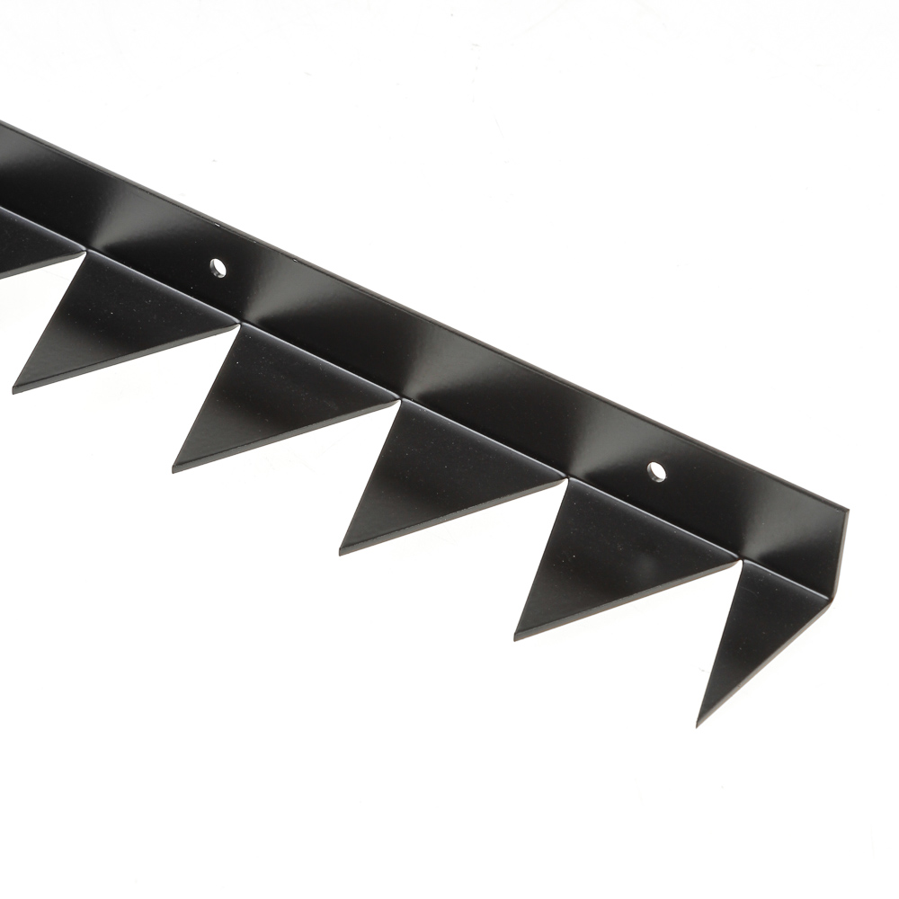 SecuMax anti-klimstrip, 90 graden, van staal, kleur zwart, lengte 1000mm, hoogte 60mm
