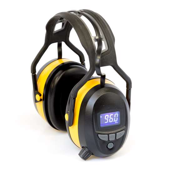 Afbeelding van Gehoorbeschermer met FM, Bluetooth en ingebouwde MP3. In de kleur geel.