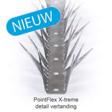 Afbeeldingen van Anti klimstrip Pointflex rvs X-treme 980mm.