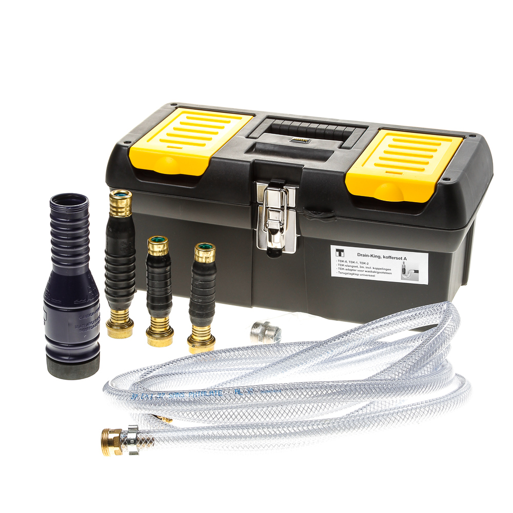 Drain King ontstopper set met koffer Bouwsales.nl