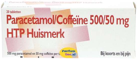 Afbeelding van Doos paracetamol aspirine 500mg 20 tabletten