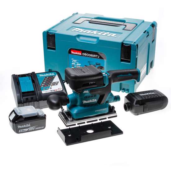 Afbeelding van Makita vlakschuurmach. DBO380rtj 18v 5.0(2)