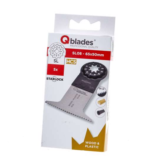 Afbeelding van Qblades Zaagblad Standaard Curved 18tpi 65x50mm HCS SL08-5ST