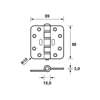 Afbeelding van Axa Smart easyfix scharnier RVS los gestort rh 89 x 89 x 3mm 1677-09-83/7