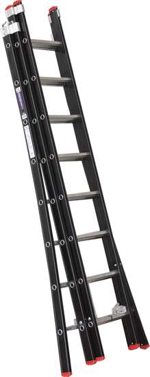 Afbeelding van Reformladder Kelfort Magnus zwart 3x8