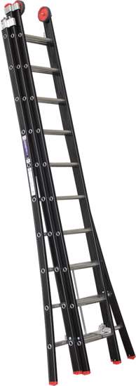 Afbeelding van Reformladder Kelfort Magnus zwart 3x10