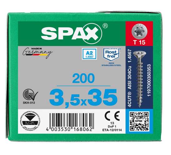 Afbeelding van Spax pk t15 rvs vd   3,5x35(200)