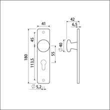 Afbeeldingen van Ami knopschild 160/40 180/41 rh pc 55 zwart