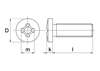 Afbeelding van Metaalschroef roestvaststaal cilinderkop phillips m6 x 80mm