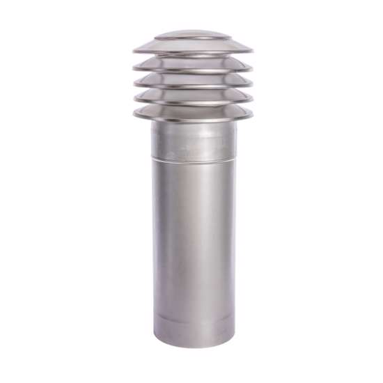 Afbeelding van Ventilatieschacht Tilvent 200mm RVS, kap inclusief verlengstuk