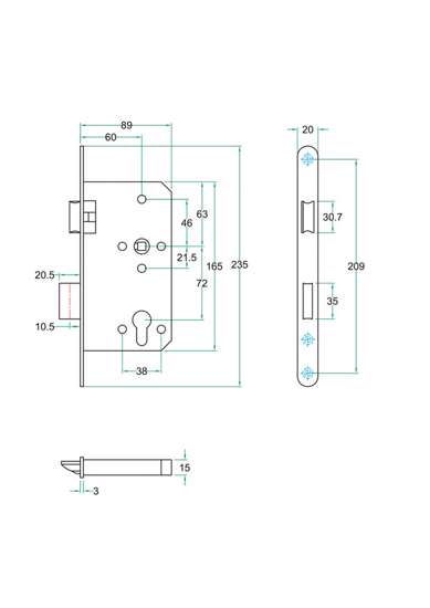 Afbeelding van D/N slot zwart 9420.U2060 pc72