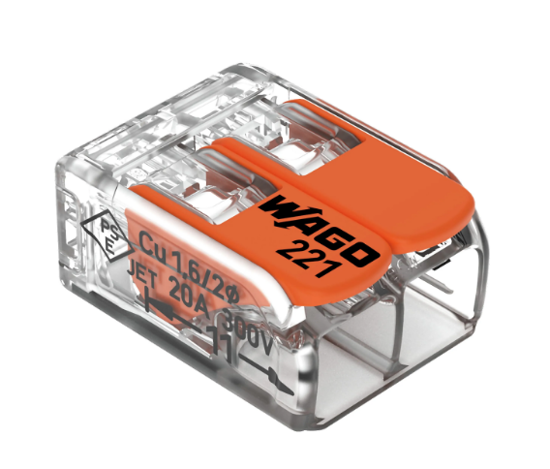 Afbeelding van Wago verb.lasklem 2v 0.2-4mm²