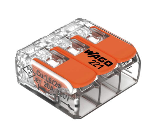 Afbeelding van Wago verb.lasklem 3v 0.2-4mm²