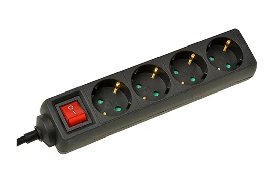 Afbeelding van Verdeeldoos 4v+RA 3x1.5mm² 3m + schakel zwart