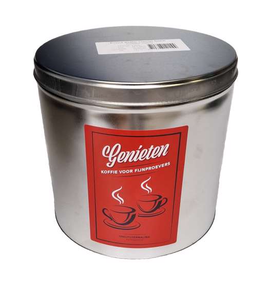 Afbeelding van Koffie snelfilter blik 2500 gram - 'Genieten' - koffie voor fijnproevers