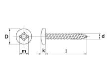 Afbeeldingen van Plaatschroef roestvaststaal ck 4.8 x 80mm