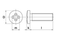 Afbeeldingen van Metaalschroef roestvaststaal cilinderkop phillips M3 x 8mm
