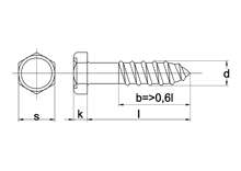 Afbeeldingen van Houtdraadbout RVS A2 8 x 150mm