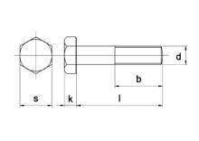 Afbeeldingen van Zeskantbout staal 8.8 verzinkt M18 x 60mm