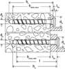 Afbeeldingen van Betonschroef FBS II 6x40/5 grote bolkop Ø17,5