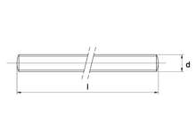 Afbeeldingen van Draadeind gegalvaniseerd kwaliteit 4.8 m12 x 3000mm