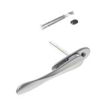 Afbeeldingen van Raamkruk Compa, extreem platte uitvoering van 15mm, met stift 7x70mm, zilver grijs
