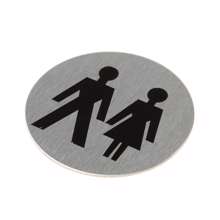 Afbeeldingen van Pictogram rvs zelfkl.75mm Dames/Heren
