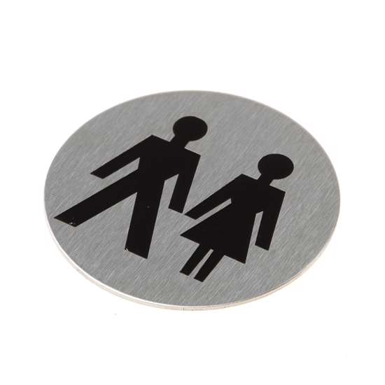 Afbeeldingen van Pictogram rvs zelfkl.75mm Dames/Heren