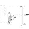 Afbeelding van Axa Deurbeveiligingsstrip M2-IN lengte 215cm aluminium geanodiseerd F1 SKG* 7602-00-91