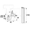 Afbeelding van Axa Deurbeveiligingsstrip M3-EX lengte 215cm kozijnhoutdiepte 15-19mm aluminium geanodiseerd F1 SKG* 7603-15-91