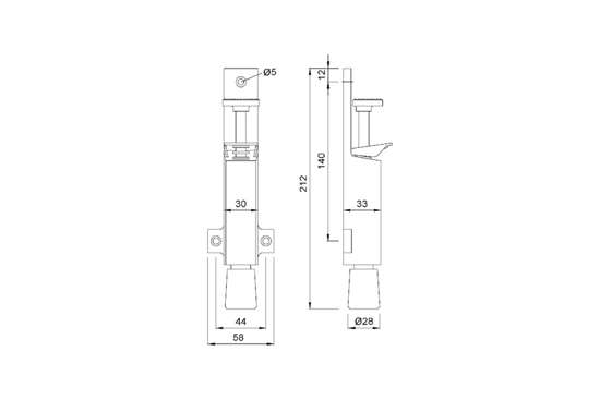 Afbeelding van Deurvastzetter aluminium f1 30mm 1027-31