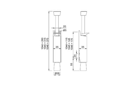 Afbeeldingen van Deurvastzetter aluminium f1 120mm 1046-02